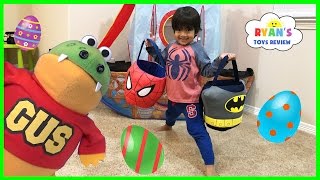 Easter Egg Hunts for Kids with Ryan ToysReview and Gus for Surprise Toys Gummy [upl. by Magee]