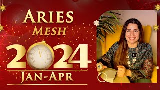 ♈ 2024 Jan  Apr Aries Mesh Horoscope  मेष राशि जनवरी  अप्रैल 2024 राशिफल  Tarot Reading [upl. by Edras]