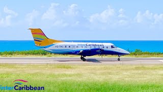 InterCaribbean Airways Embraer EMB120 JY709 Departures From Grenada To Barbados [upl. by Enilasor]