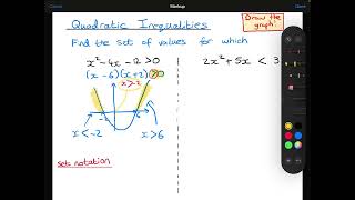 Year 12  Inequalities 1  Linear quadratic combinations and set notation [upl. by Pratt]