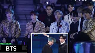 BTS TXT MAMA2019 BTS Reaction to TXT Run Away At MAMA 2019 [upl. by Agnola]