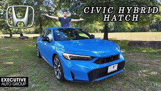 2025 Honda Civic Hybrid Touring Hatchback  Most Efficient Civic Ever [upl. by Venditti]