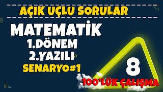 8Sınıf Matematik 1Dönem 2Yazılı Soruları  Açık Uçlu Sorular 👉Senaryo1 [upl. by Tlevesoor447]