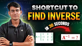 Inverse of a Determinant in 30 seconds 🔥  Short Maths Trick for Class 12th amp JEE ✅ [upl. by Rothwell]