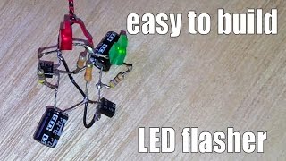 simple LED flasher  partlist and schematic included [upl. by Thilde]