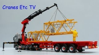 WSI MercedesBenz Actros with Fassi F1300 Loader Crane by Cranes Etc TV [upl. by Kamilah]