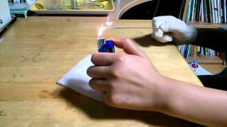 Magnesium power explosion experiment [upl. by Eecal]