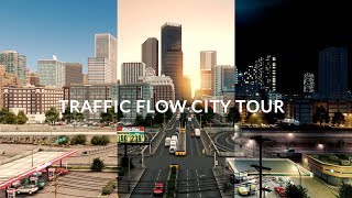 Satisfying Traffic Flow City Tour  Rush Hour Cities Skylines [upl. by Badr]