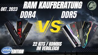 Der BESTE RAM für Intel 2023  DDR4 vs DDR5  22 Kits  Kombinationen [upl. by Iruy]