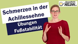 Schmerzen in der Achillessehne  Achillessehnenentzündung Teil 4 Übungen Fußstabilität [upl. by Htieh197]