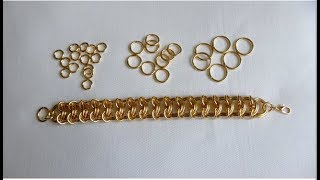 TutorIal Brazalete de Argollas  DIY Jump Ring Bracelet [upl. by Romeu272]