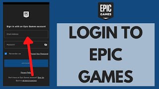 EPIC GAMES Login  How to Login to Epic Games Account 2024 [upl. by Alleoj]