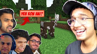 YOUTUBERS playing MINECRAFT for the First Time [upl. by Pace]