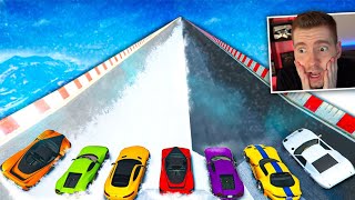 GTA V Online CORRIDA VAI E VOLTA em um ASFALTO DE NEVE INFINITO [upl. by Amathist]