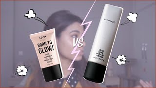 MAC strobe cream vs NYX born to glow  Review [upl. by Silverman]