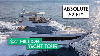 31M  2024 Absolute 62 Fly Luxury Yacht Walkthrough [upl. by Aili487]