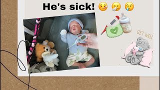 Loui gets sick 🤧feeding and changing ROLEPLAY reborns life [upl. by Konikow]