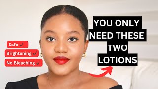 HOW I USE TWO LOTION TO BRIGHTEN MY SKIN FOR A YOUTHFUL AND RADIANT SKIN Practical tips [upl. by Older]