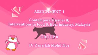 GROUP 8  Contemporary Issues in Food amp Fiber Industry in Malaysia  SMPT 1 [upl. by Joann617]