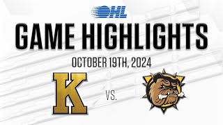 OHL Highlights Kingston Frontenacs  Brantford Bulldogs Oct 19 2024 [upl. by Eseela]