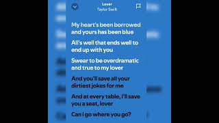 LoverTaylor Swift lyrics englishsongs [upl. by Pinter368]