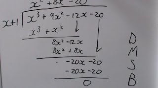 Factorising cubic functions using algebraic long division [upl. by Lisk571]