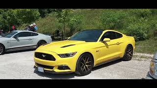 Ford Mustang cars show on the beach in Goderich Ontario Canada [upl. by Greenberg]