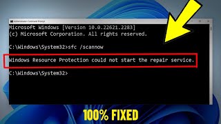 Fix quotWindows resource protection could not start the repair servicequot Sfc scannow in windows 1110 ✅ [upl. by Bertrando84]