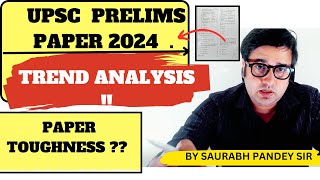 UPSC Prelims Paper 2024 I New Trend I Paper level I Toughness of paper [upl. by Hatnamas]