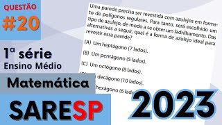 Uma parede precisa ser revestida com azulejos em formato de polígonos SARESP provapaulista [upl. by Xenophon]