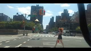 4k video drive new york manhattan to lga airport [upl. by Ahsiram]