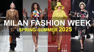 SPRING 2025 🌼 MILAN FASHION WEEK 16 collections fashion trending fashiontrends trendingnow [upl. by Wright526]