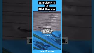 1932 Olympics vs 2016 Olympics 😱 swimming swimmer olympics [upl. by Maharva254]