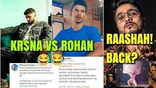 KRSNA VS ROHAN CARIAPPA 😂  RAASHAH BACK   GAUSH NEW SONG [upl. by Korrie883]