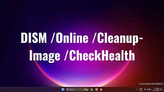 DISM Online CleanupImage CheckHealth [upl. by Nnayrrehs]