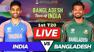 IND vs BAN Live Match Today  IND vs BANGLADESH Live 1st T20 Match  India vs Bangladesh T20 2nd Inn [upl. by Nnylaehs845]