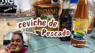 RECETA DE CEVICHE DE PESCADO 🐟 ESTILO ENSENADA 🥒🍅🐟recetasfaciles semanasanta [upl. by Ward829]