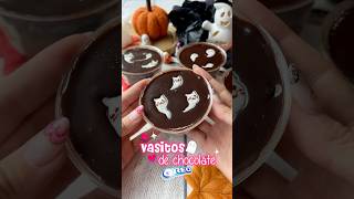 Vasitos de chocolate 🖤 receta recetasdepostres [upl. by Zurek]