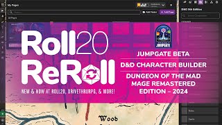 Roll20 ReRoll 10 Jumpgate Beta DampD Character Builder Waterdeep Dungeon of the Mad Mage Remaster [upl. by Anaiviv]