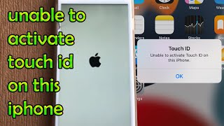 How to Fix Unable to activate touch id on this iPhone techmindacademy [upl. by Halford]