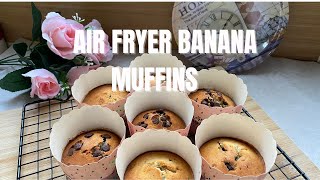 Air Fryer Banana Muffinsbananamuffin airfryer bananacake [upl. by Brocky220]