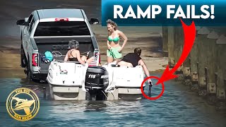 EPIC Boat Launch Fails  Watch How NOT to Do It at the Boat Ramp [upl. by Aihseit374]