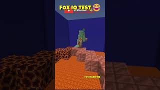 Minecraft fox IQ test pt 1 shorts shortsfeed trending [upl. by Pappano]