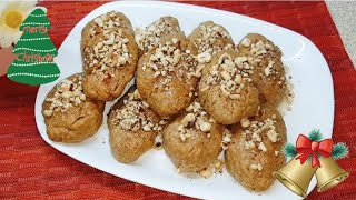 greek christmas honey cookies easy and delicious recipe Melomakarona🌲🎆 [upl. by Sokcin]