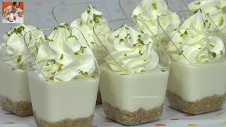 Cheesecake de Limón en Vasitos para Mesa de Postres  Recetas en Casayfamiliatv [upl. by Atteynod]