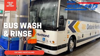 Washing a bus at Ontario Northland [upl. by Ynottirb]