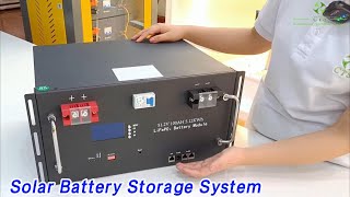 Off Grid Solar Battery Storage System Lifepo4 512V 100AH High Efficiency [upl. by Itagaki]