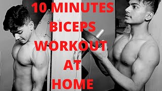 10 min biceps workout at home only 1 dumbbell anubhavchoudhary [upl. by Aggri]