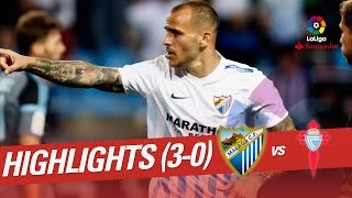 Resumen de Málaga CF vs Celta de Vigo 30 [upl. by Jason]