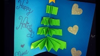 Last Minute DIY POP UP Christmas Card [upl. by Inatirb951]